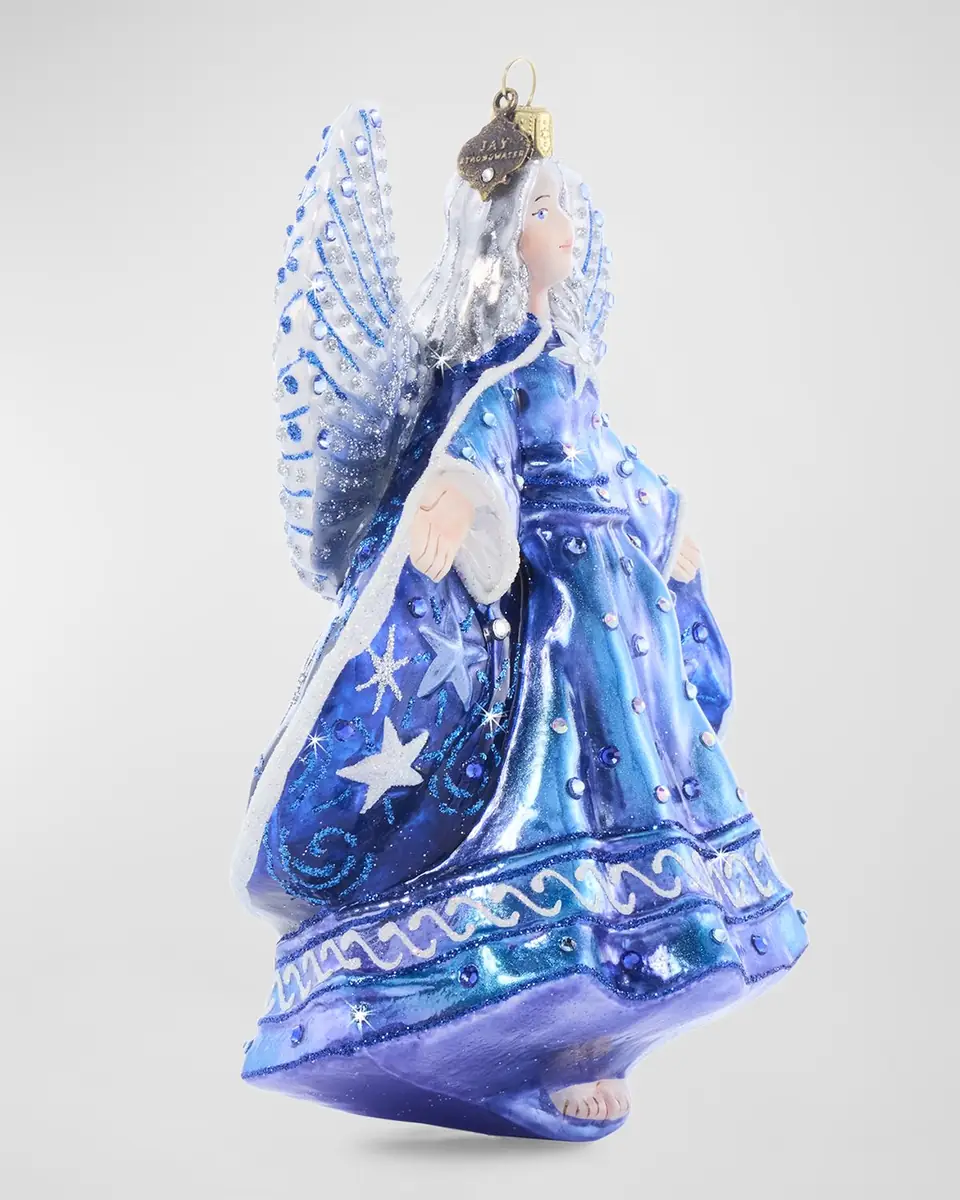 Jay Strongwater Night Angel Glass Christmas Ornament | Thumbnail 3
