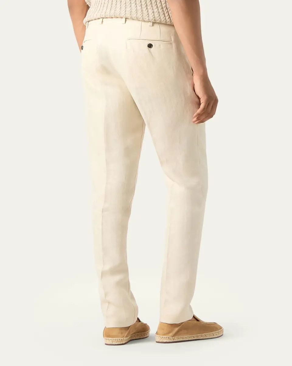 Loro Piana Men's Carlo Antigua Flax Trousers | Thumbnail 7