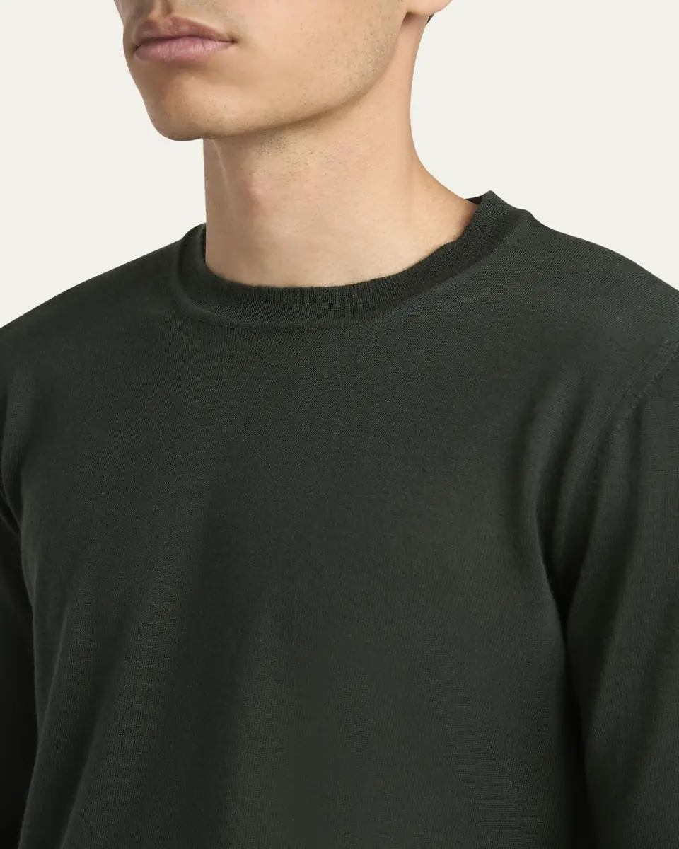 Giorgio Armani Men's Cashmere Knit Crewneck Sweater | Thumbnail 5