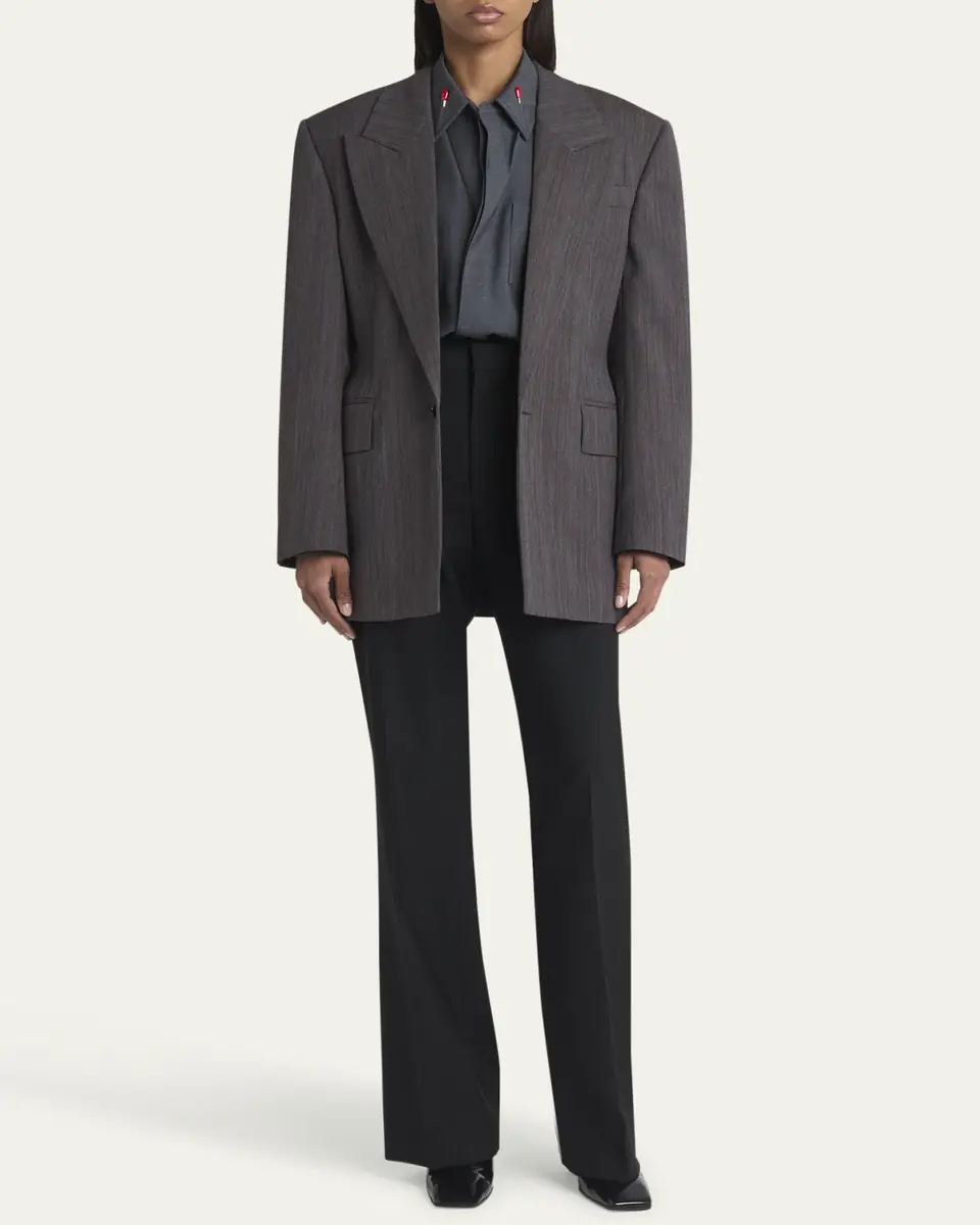 Bottega Veneta Subtle Stripe Melange Wool Jacket | Thumbnail 2 Bottega Veneta Subtle Stripe Melange Wool Jacket | Thumbnail 2
