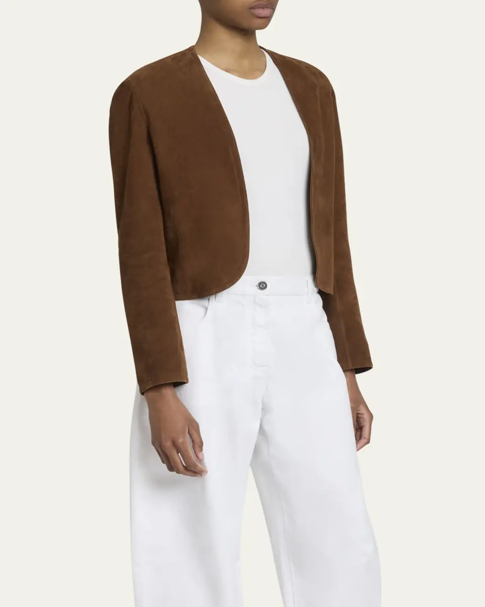 Alaïa Suede Open Blazer Jacket | Thumbnail 4