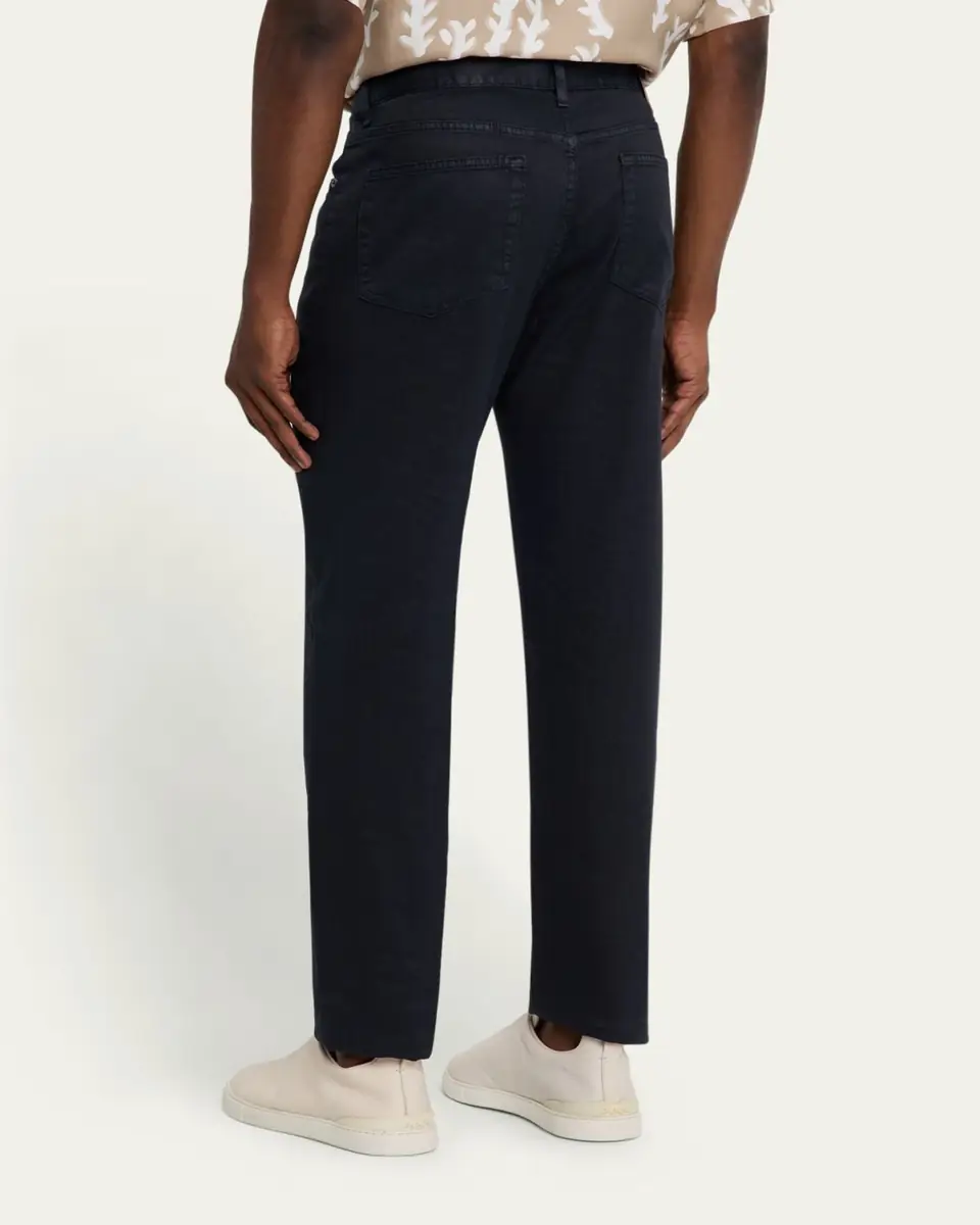 ZEGNA Men's City Comfort Linen and Cotton Five-Pocket Pants | Thumbnail 3