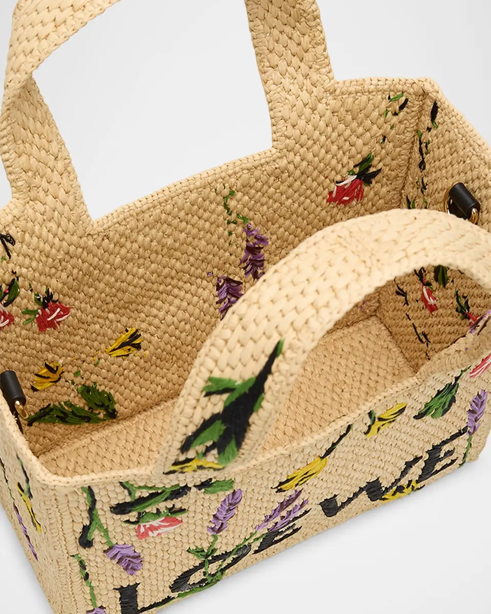Loewe x Paula's Ibiza Small Flower Tote Bag in Raffia | Thumbnail 3 Loewe x Paula's Ibiza Small Flower Tote Bag in Raffia | Thumbnail 3