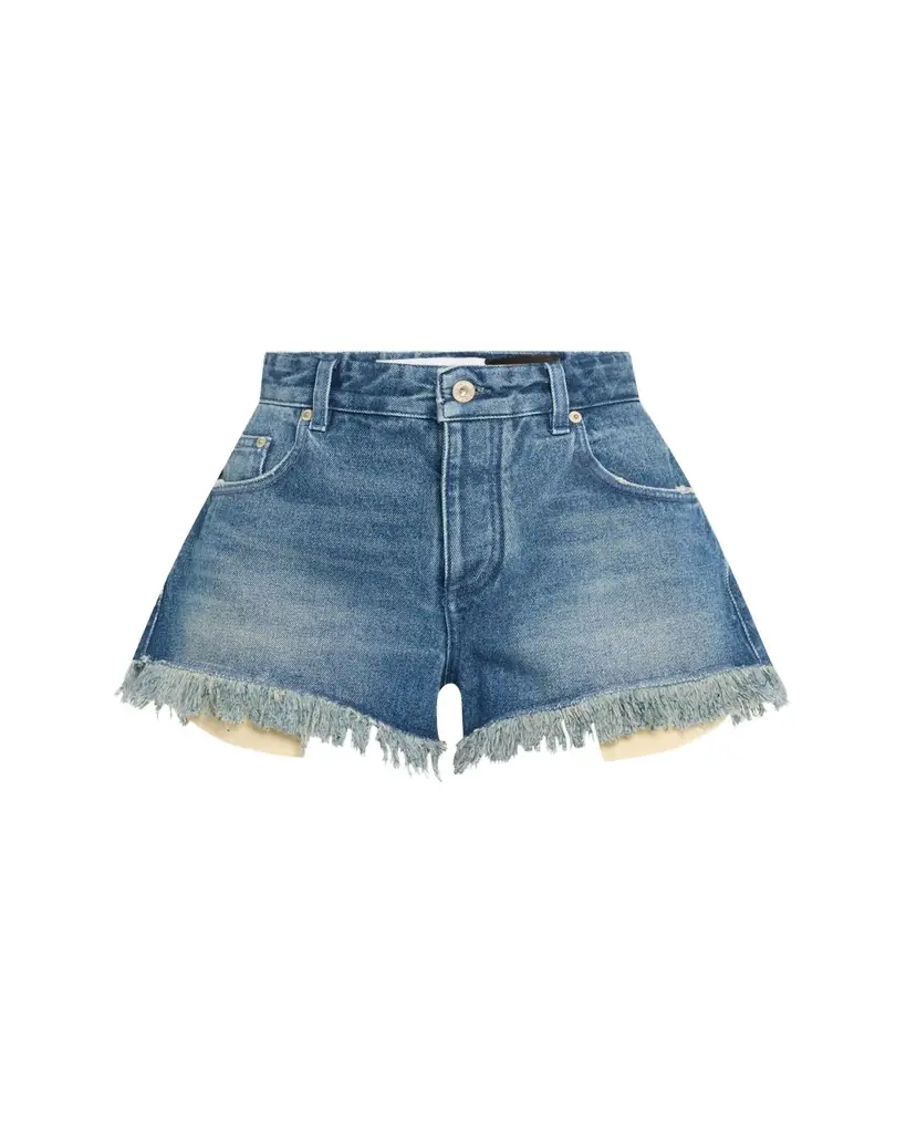Loewe Anagram Detail Frayed Denim Shorts | Image 1 Loewe Anagram Detail Frayed Denim Shorts | Image 1