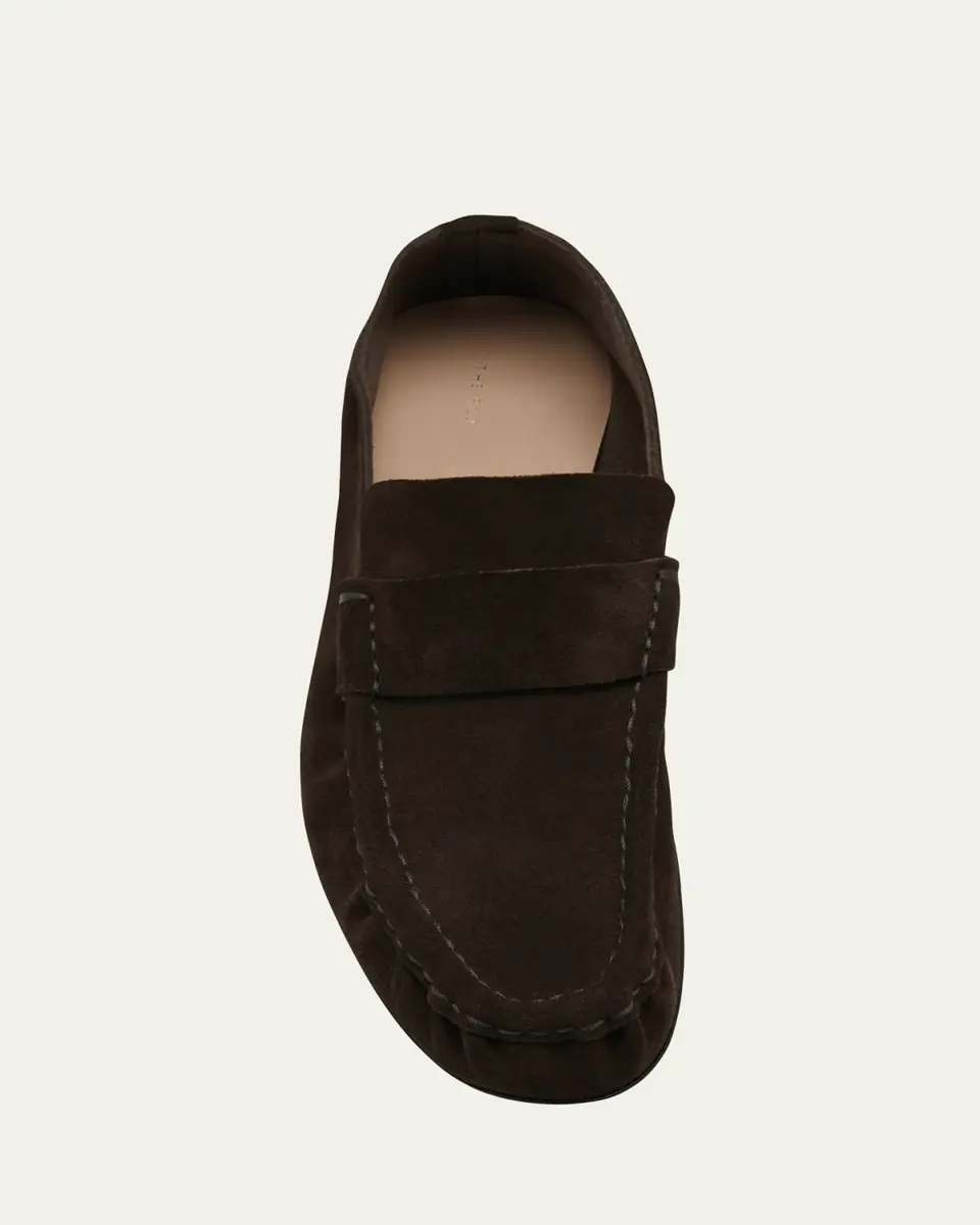 THE ROW Men's Soft Suede Penny Loafers | Thumbnail 3