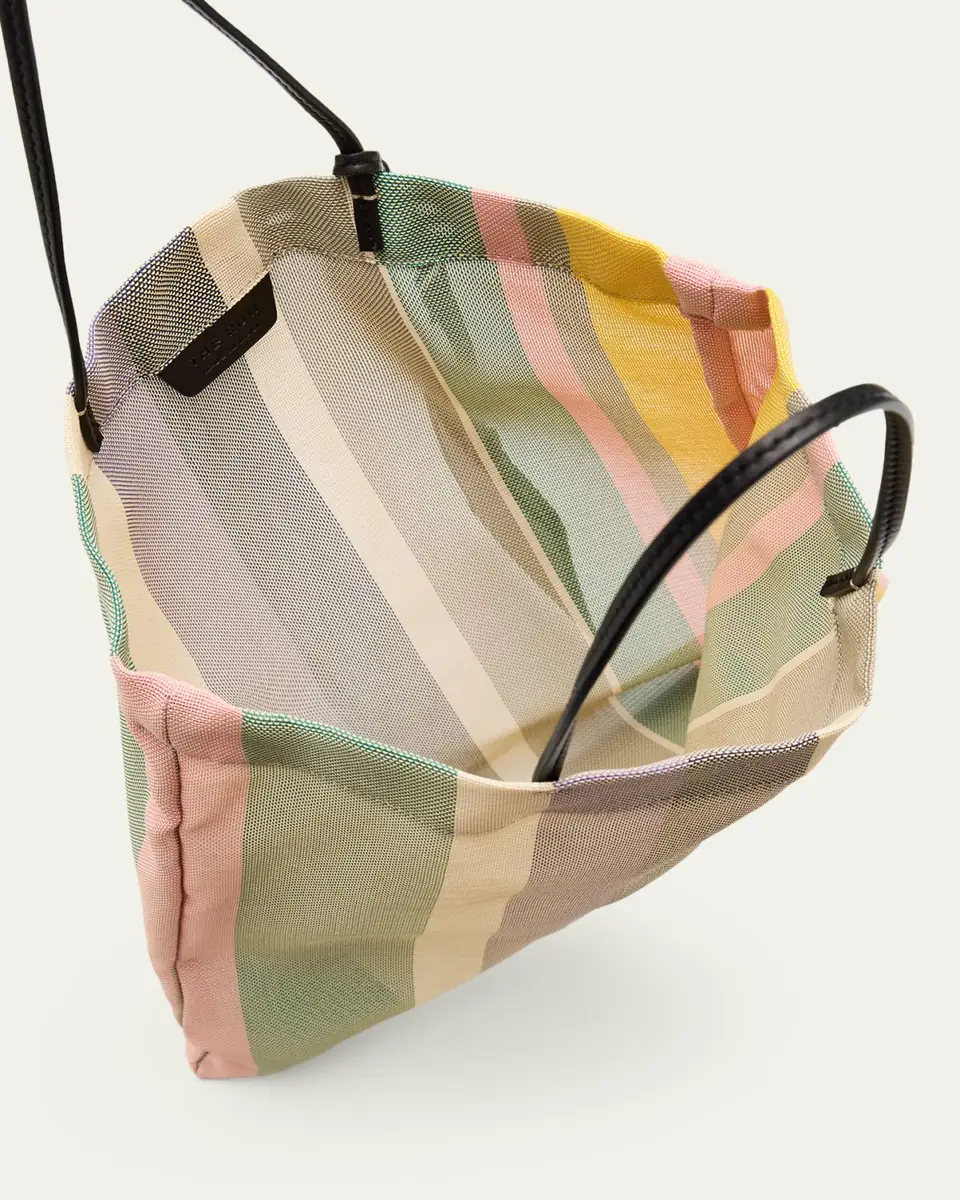 THE ROW Barn Mini Tote Bag in Striped Mesh | Thumbnail 4 THE ROW Barn Mini Tote Bag in Striped Mesh | Thumbnail 4