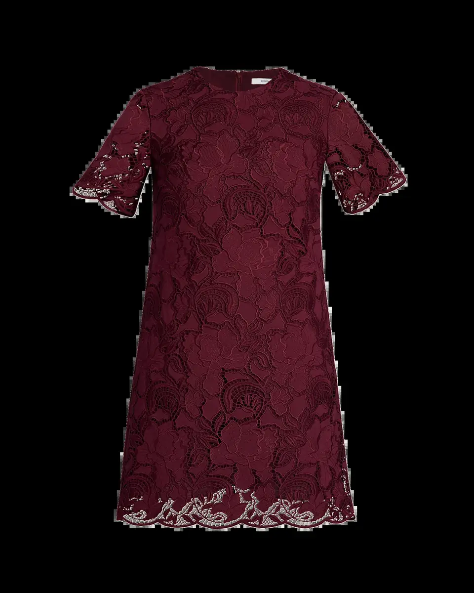 Erdem Embroidered Cutwork Short-Sleeve Mini Dress | Thumbnail 2