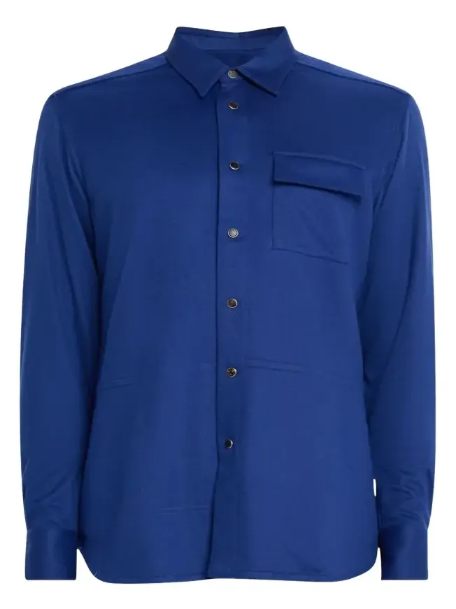 Men's Cashmere Side-Pocket Overshirt