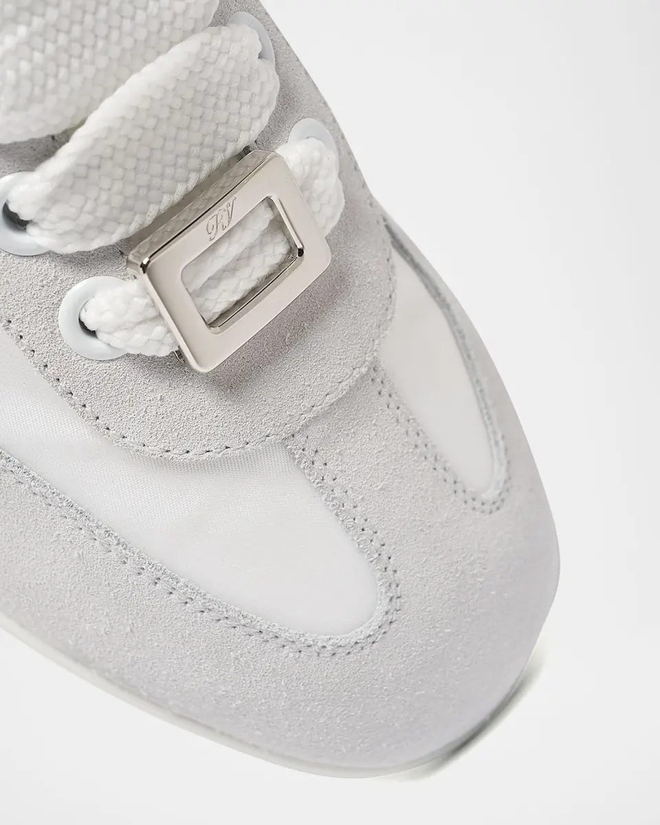 Roger Vivier Viv Low-Top Canvas and Suede Sneakers | Thumbnail 2 Roger Vivier Viv Low-Top Canvas and Suede Sneakers | Thumbnail 2