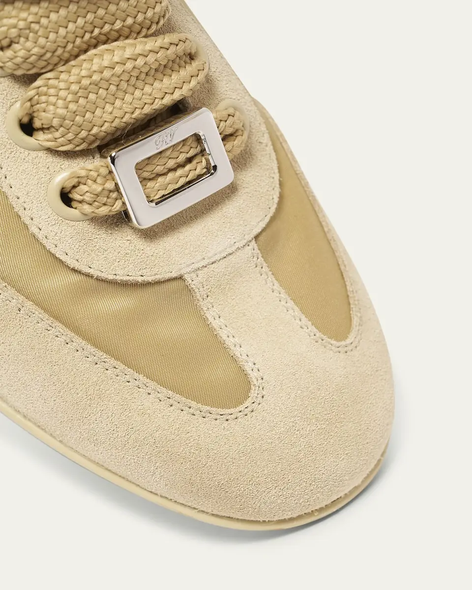 Roger Vivier Viv Low-Top Canvas and Suede Sneakers | Thumbnail 6