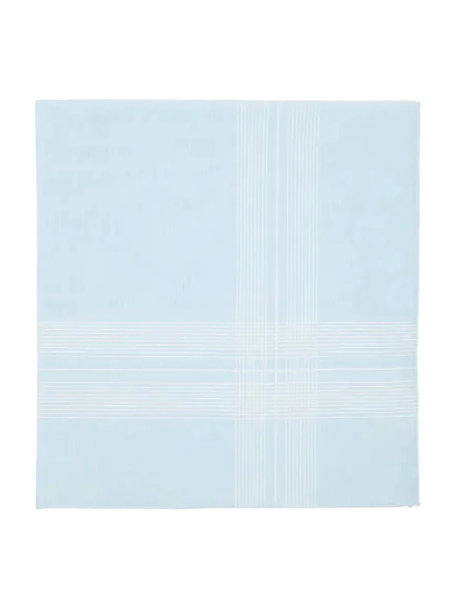 Simonnot Godard Men's Cotton Fine Satin Check Pocket Handkerchief