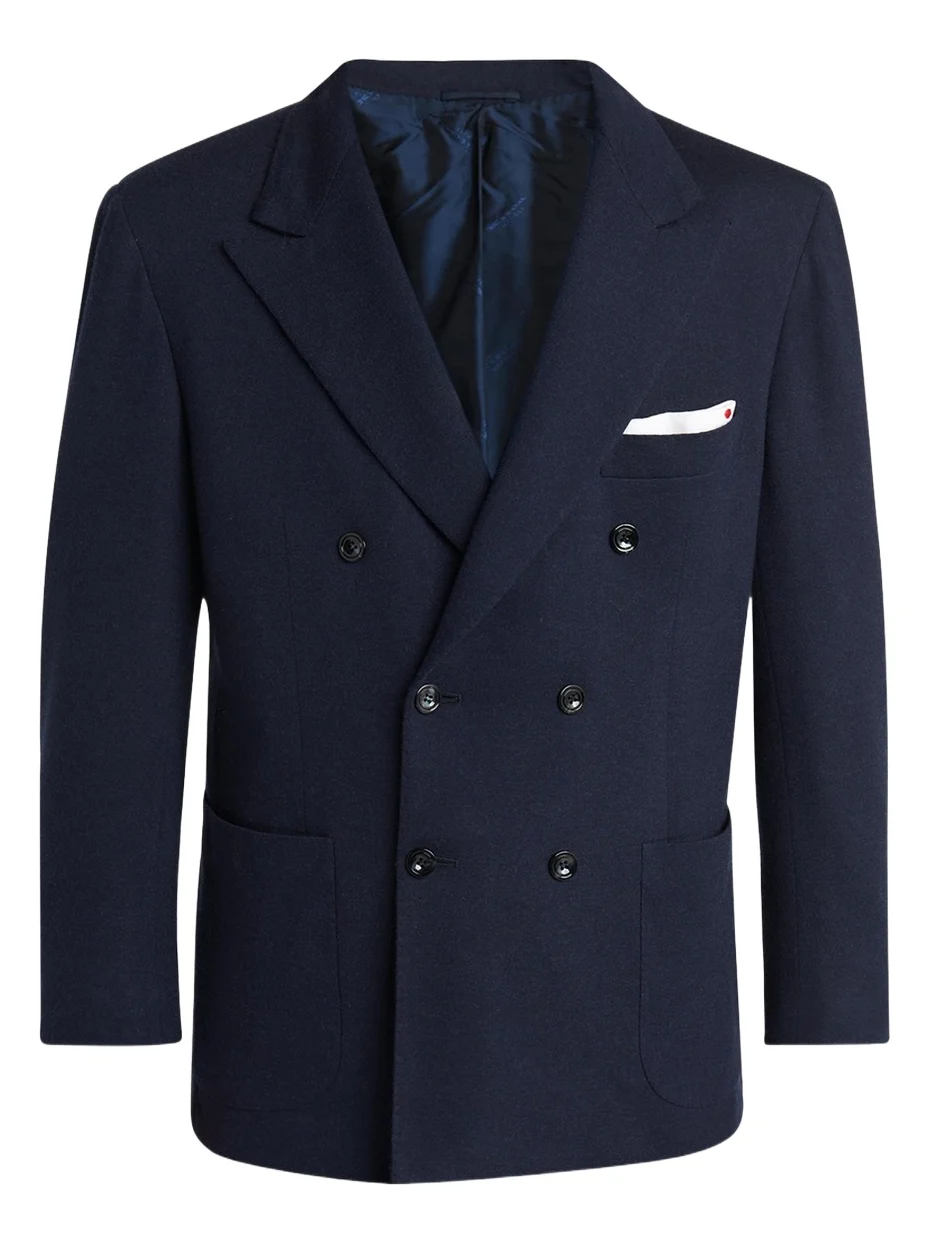 Men's Cashmere Jersey Double-Breasted Blazer