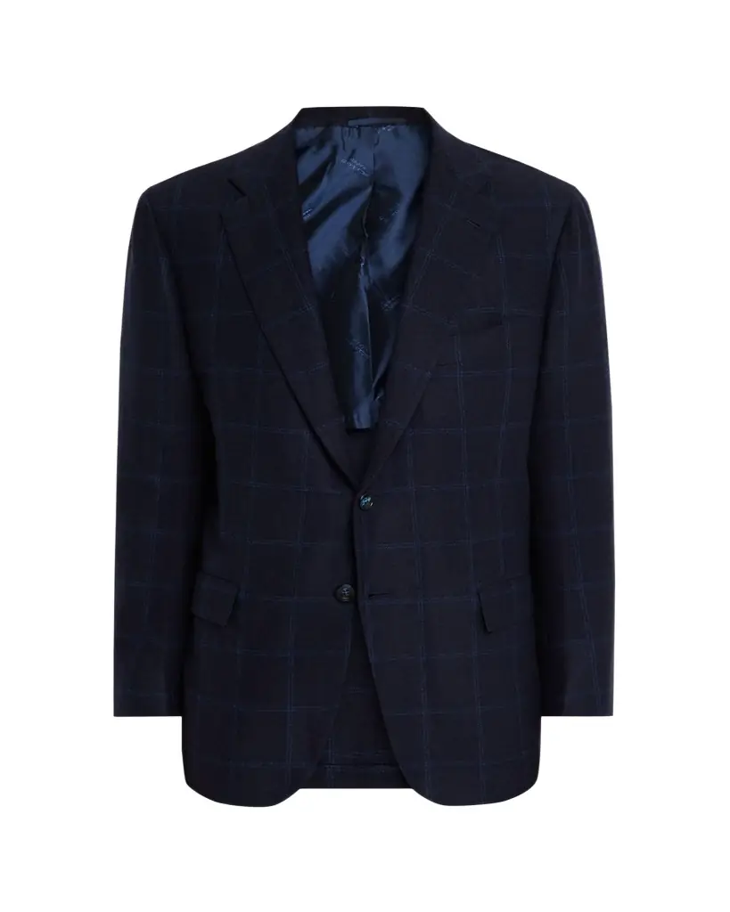 Kiton Men's Cashmere Windowpane Plaid Sport Coat | Image 1 Kiton Men's Cashmere Windowpane Plaid Sport Coat | Image 1