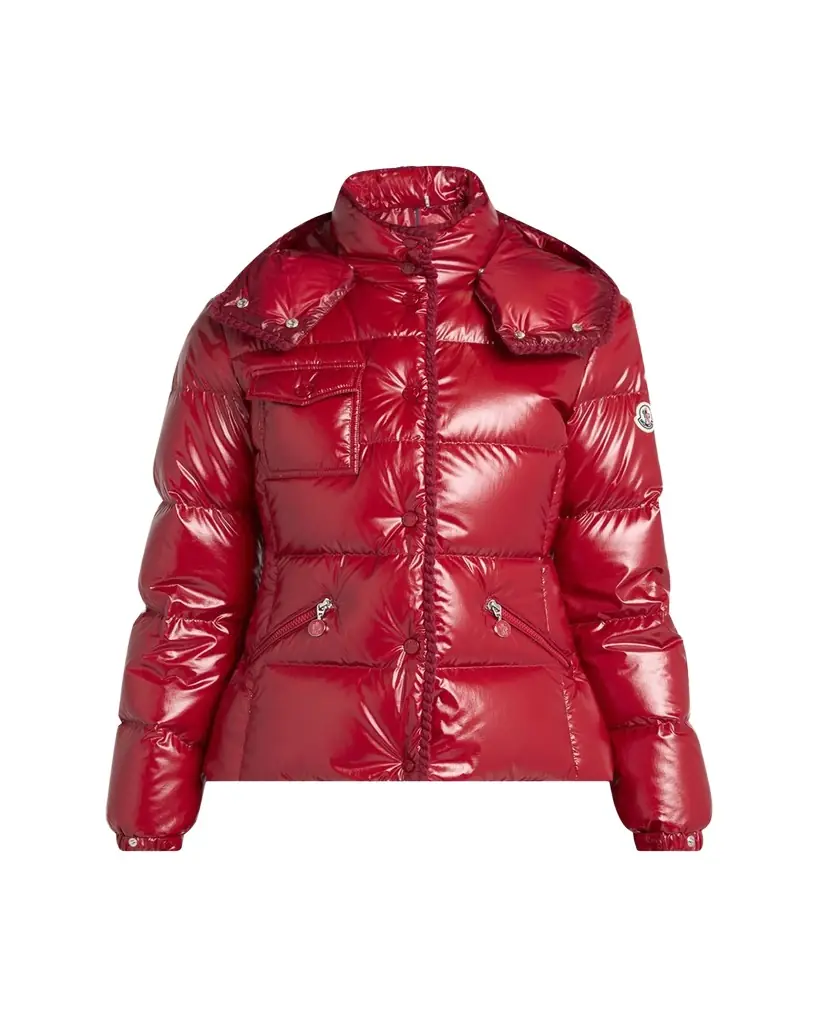 Moncler Glareins Hooded Short Down Jacket with Braided Trim | Image 1 Moncler Glareins Hooded Short Down Jacket with Braided Trim | Image 1