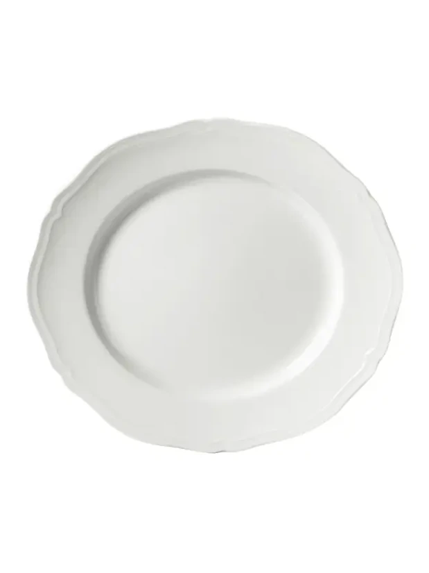 GINORI 1735 Bianco Antico Doccia Flat Dinner Plate