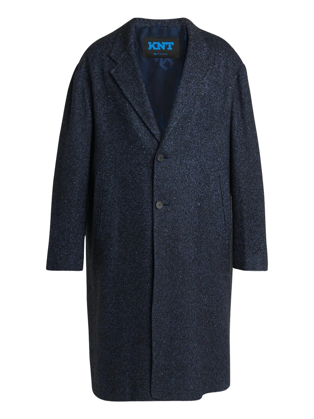 Men's Cashmere Blend Dark Blue Overcoat Men's Cashmere Blend Dark Blue Overcoat