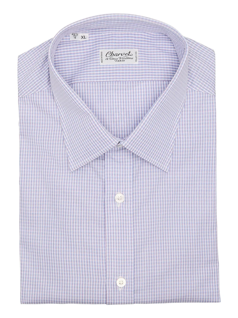 Men's Cotton Micro-Check Point Collar Slim Dress Shirt Men's Cotton Micro-Check Point Collar Slim Dress Shirt