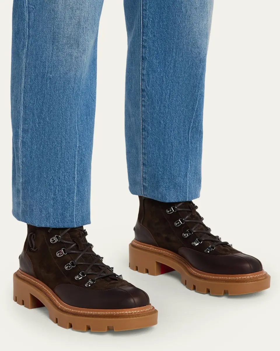 Christian Louboutin Men's Armandine College Waxed Leather Ankle Boots | Thumbnail 2 Christian Louboutin Men's Armandine College Waxed Leather Ankle Boots | Thumbnail 2