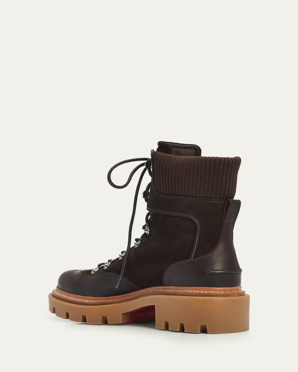 Christian Louboutin Men's Armandine College Waxed Leather Ankle Boots | Thumbnail 4 Christian Louboutin Men's Armandine College Waxed Leather Ankle Boots | Thumbnail 4