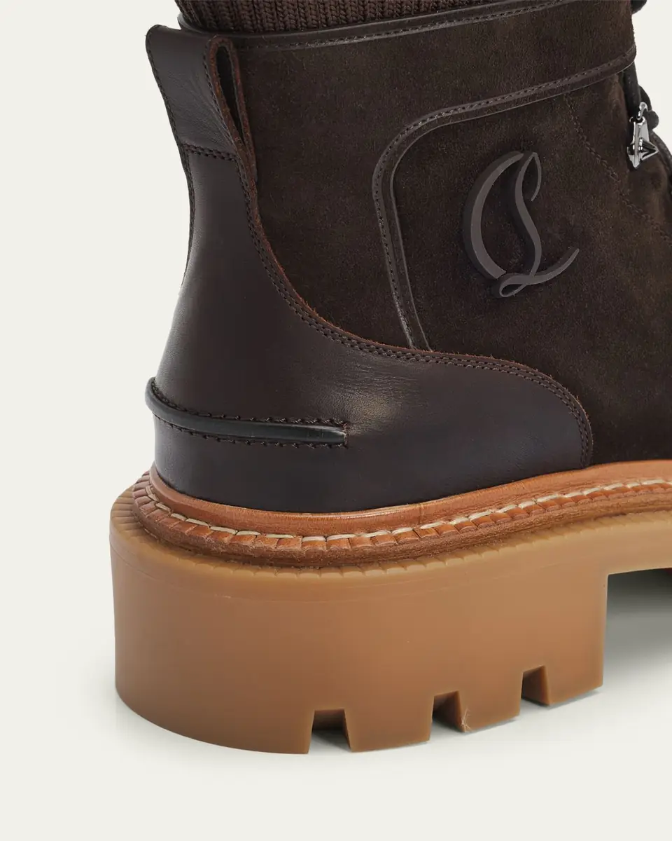 Christian Louboutin Men's Armandine College Waxed Leather Ankle Boots | Thumbnail 5 Christian Louboutin Men's Armandine College Waxed Leather Ankle Boots | Thumbnail 5
