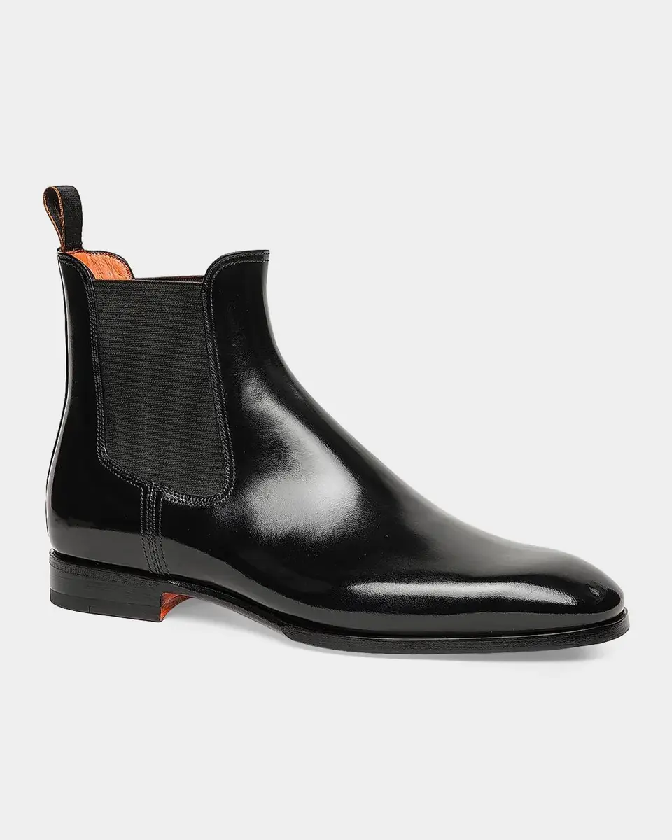 Santoni Archer Leather Chelsea Boots | Thumbnail 4 Santoni Archer Leather Chelsea Boots | Thumbnail 4