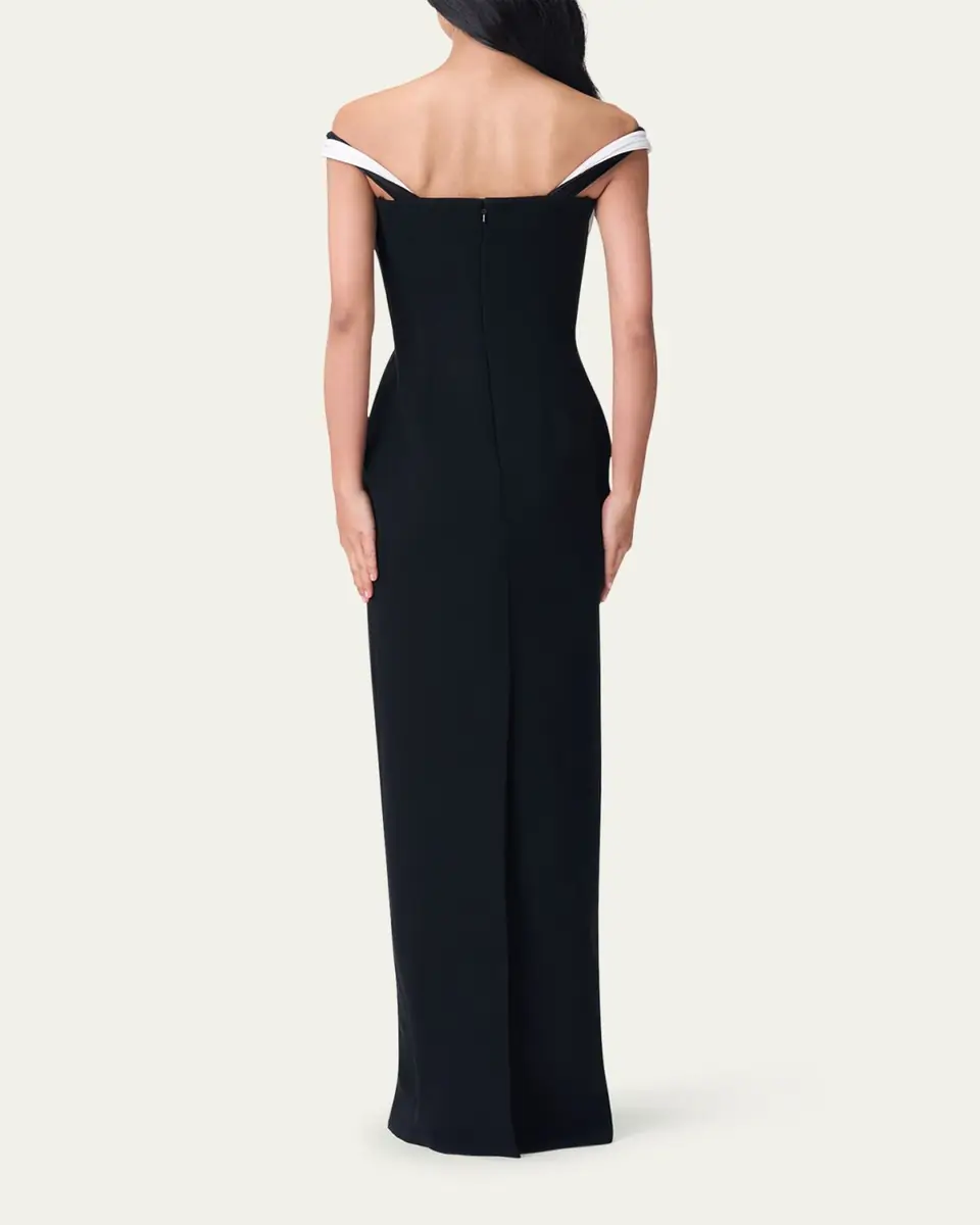 Gaurav Gupta Orbital Interplay Off-Shoulder Column Gown | Thumbnail 3
