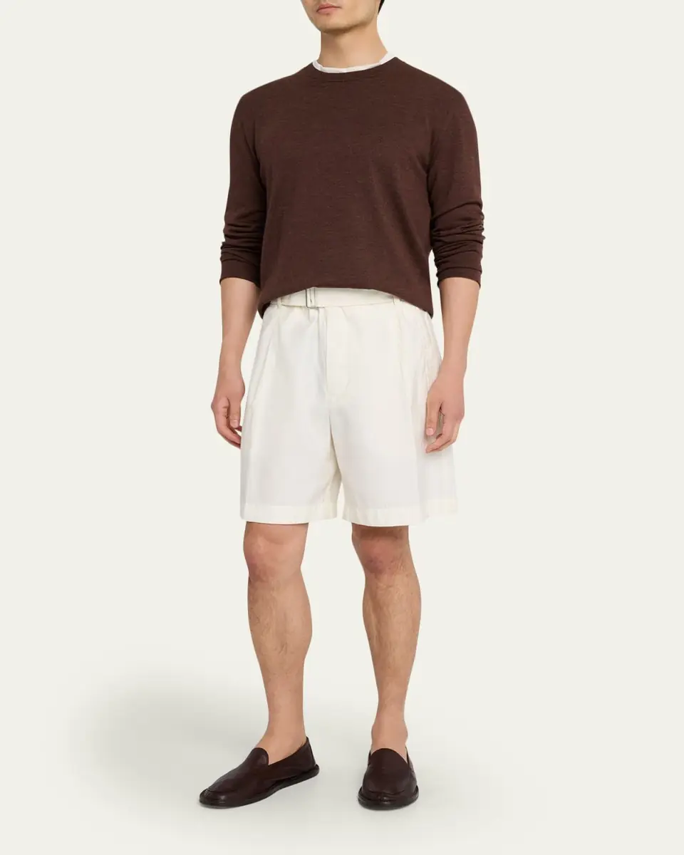 Massimo Alba Men's Mouline Wool Crewneck Sweater | Thumbnail 2 Massimo Alba Men's Mouline Wool Crewneck Sweater | Thumbnail 2