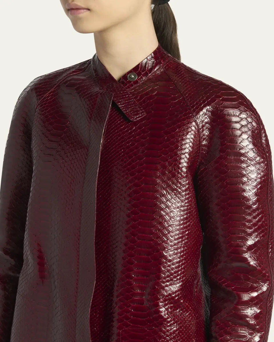 TOM FORD Snake-Embossed Leather Long Coat | Thumbnail 5 TOM FORD Snake-Embossed Leather Long Coat | Thumbnail 5