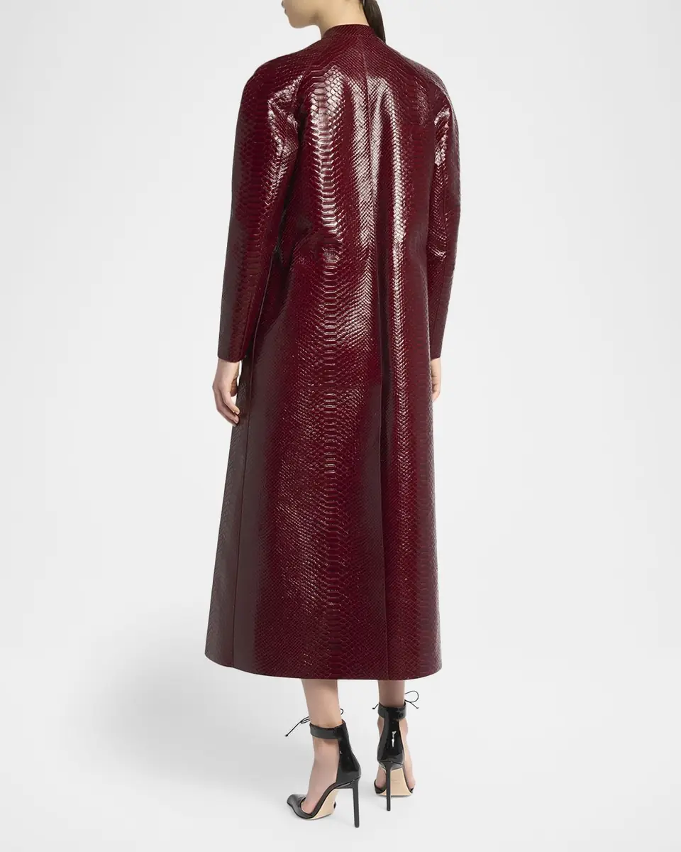 TOM FORD Snake-Embossed Leather Long Coat | Thumbnail 7 TOM FORD Snake-Embossed Leather Long Coat | Thumbnail 7