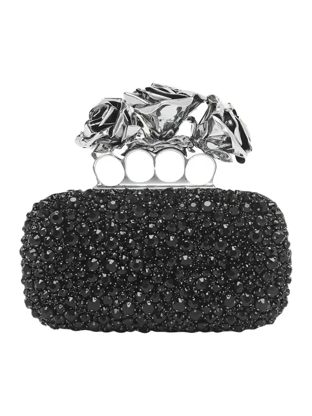 Rose Sculptural Crystal-Encrusted Clutch Bag Rose Sculptural Crystal-Encrusted Clutch Bag