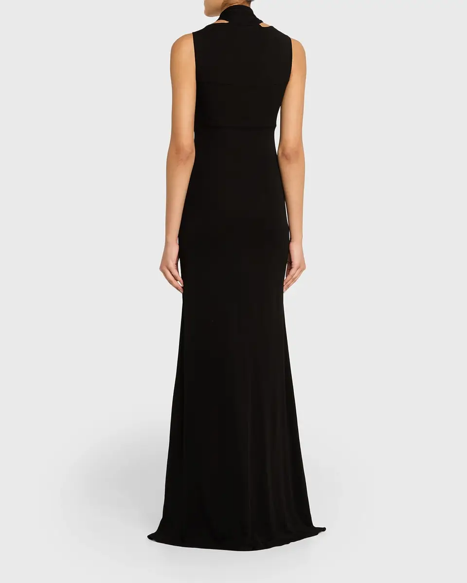 Alaïa Fluid Jersey Bow Dress | Thumbnail 9
