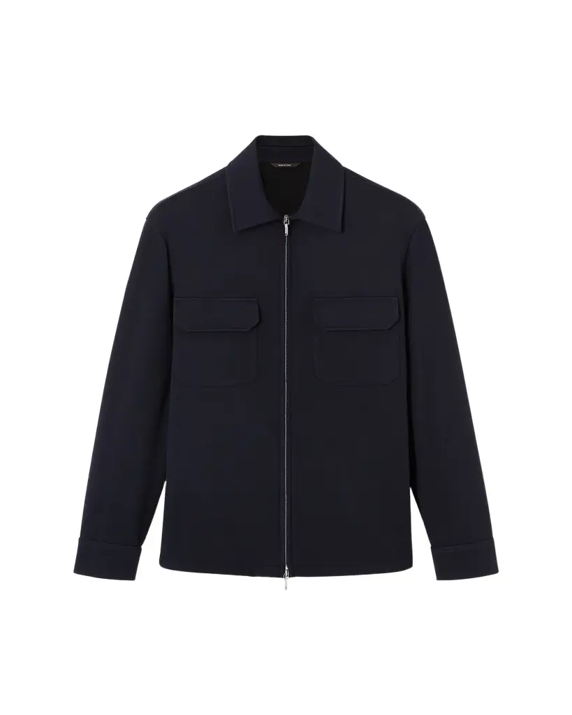Loro Piana Men's Vellano Wool and Nylon Zip Overshirt | Image 1 Loro Piana Men's Vellano Wool and Nylon Zip Overshirt | Image 1
