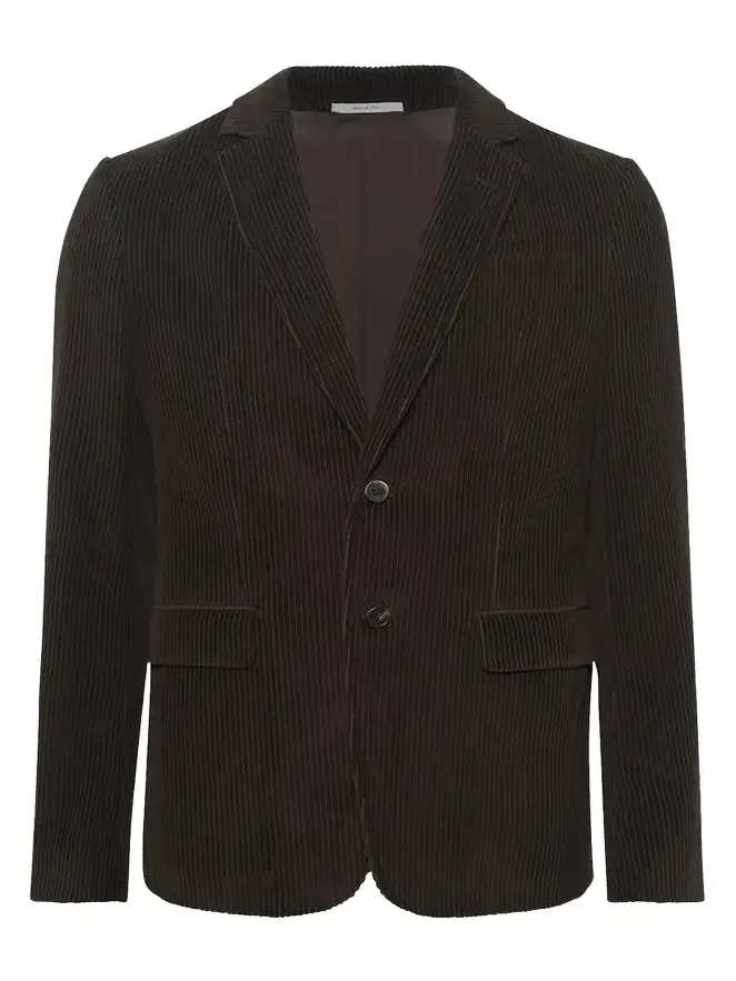 Men's Irving Cashmere Corduroy Single-Breasted Jacket Men's Irving Cashmere Corduroy Single-Breasted Jacket