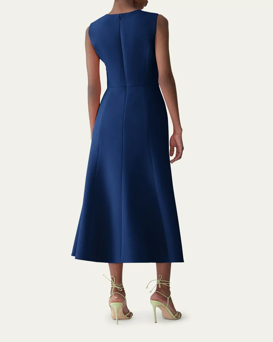 Carolina Herrera Floral Embroidered Sleeveless Midi Dress | Thumbnail 3 Carolina Herrera Floral Embroidered Sleeveless Midi Dress | Thumbnail 3