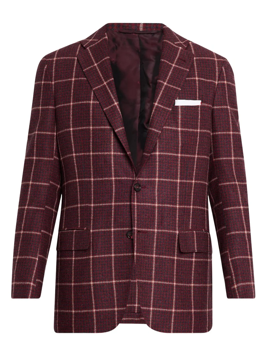 Men's Cashmere Check Sport Coat