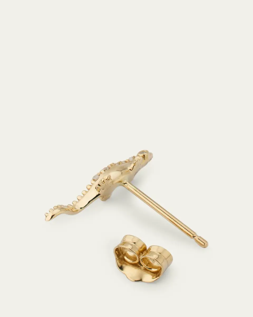 Sydney Evan 14K Yellow Gold Diamond Lizard Stud Earring, Single (Left) | Thumbnail 4 Sydney Evan 14K Yellow Gold Diamond Lizard Stud Earring, Single (Left) | Thumbnail 4