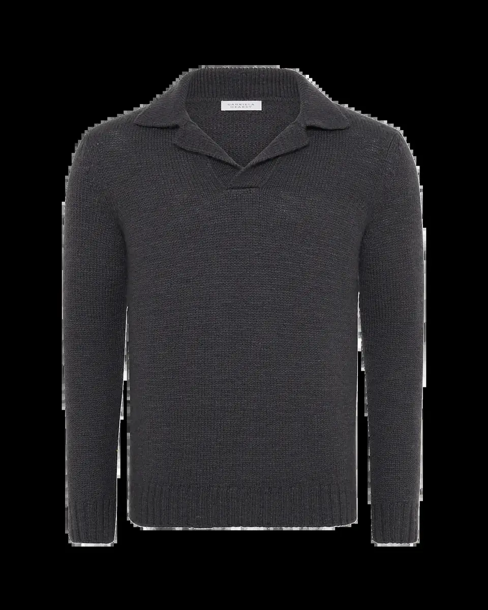 Gabriela Hearst Men's Aled Cashmere Polo Shirt | Thumbnail 2