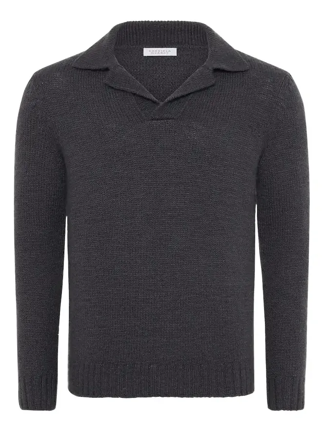 Men's Aled Cashmere Polo Shirt Men's Aled Cashmere Polo Shirt
