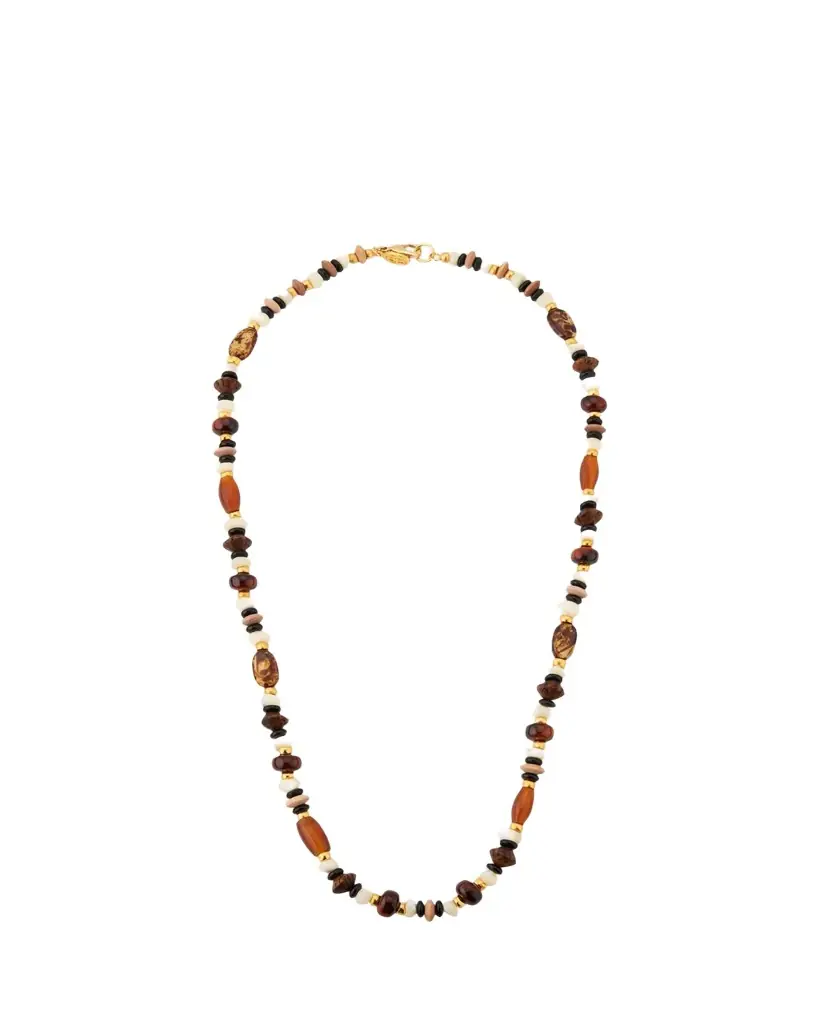 Ben-Amun Long Beaded Necklace, Brown | Image 1 Ben-Amun Long Beaded Necklace, Brown | Image 1
