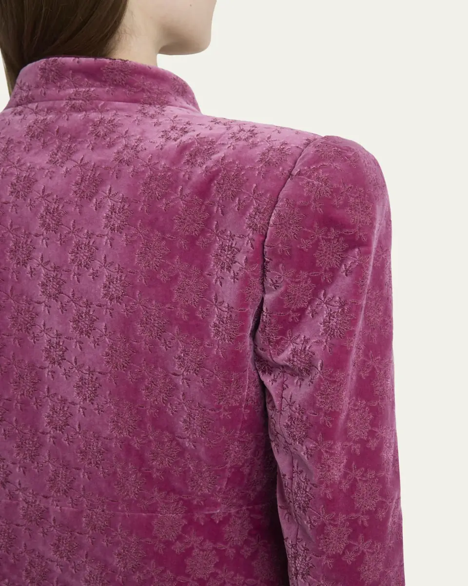 Chloé Floral Velvet Top Coat | Thumbnail 5 Chloé Floral Velvet Top Coat | Thumbnail 5