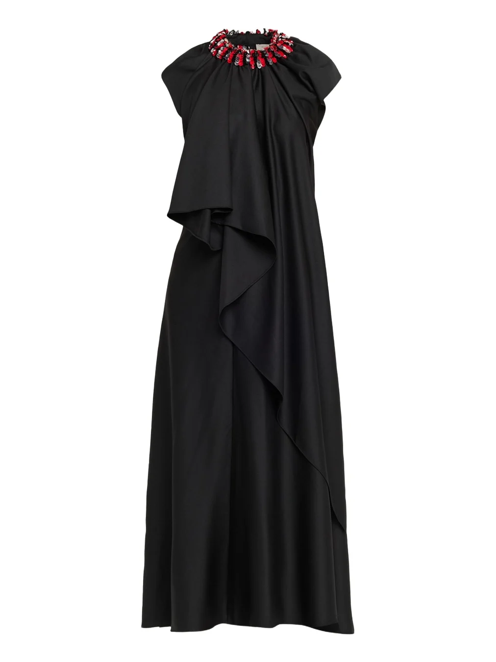 Diotima Parade Embellished Asymmetric Backless Maxi Dress