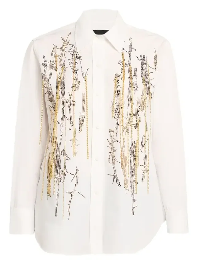 Unchained Melody Embroidered Button-Front Shirt Unchained Melody Embroidered Button-Front Shirt