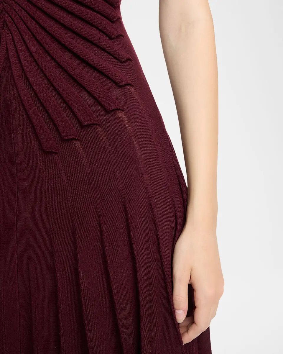 ALAÏA Sculpting Cap-Sleeve Midi Dress | Thumbnail 9 ALAÏA Sculpting Cap-Sleeve Midi Dress | Thumbnail 9