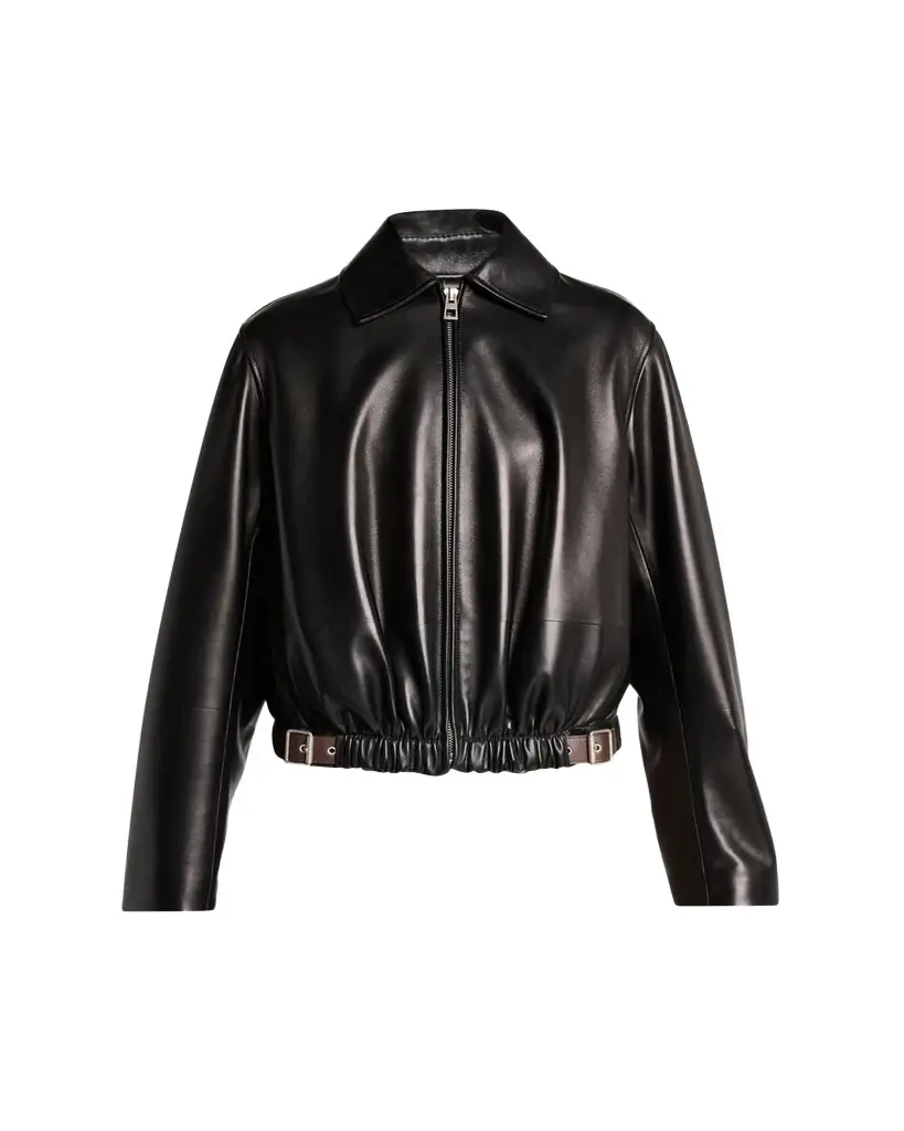 Loewe Buckle Leather Balloon Jacket | Image 1 Loewe Buckle Leather Balloon Jacket | Image 1