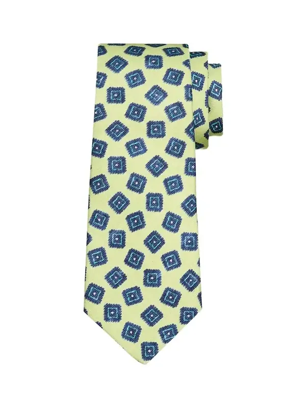 Men's Square Medallion Silk Tie