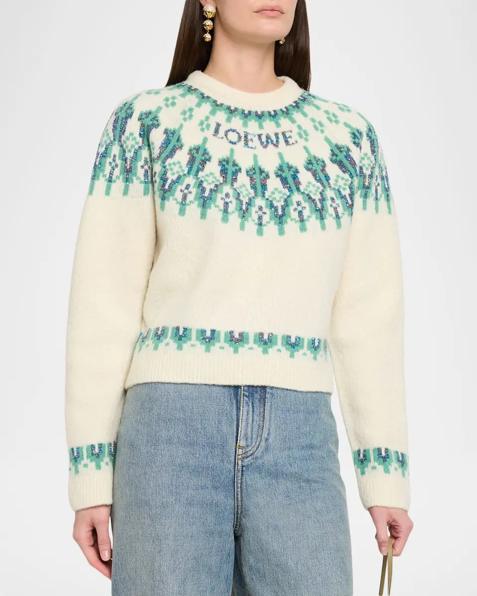 Loewe Wool-Blend Fair Isle Sweater | Thumbnail 8