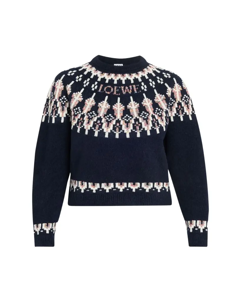 Loewe Wool-Blend Fair Isle Sweater | Image 1 Loewe Wool-Blend Fair Isle Sweater | Image 1