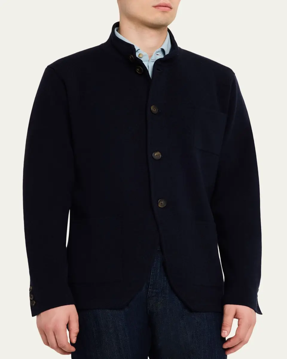 Kiton Men's Cashmere Knit Jacket | Thumbnail 4