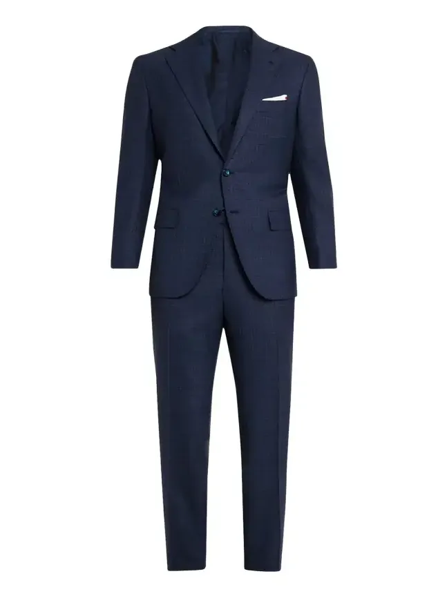 Men's Wool Tonal Plaid Single-Breasted Suit Men's Wool Tonal Plaid Single-Breasted Suit