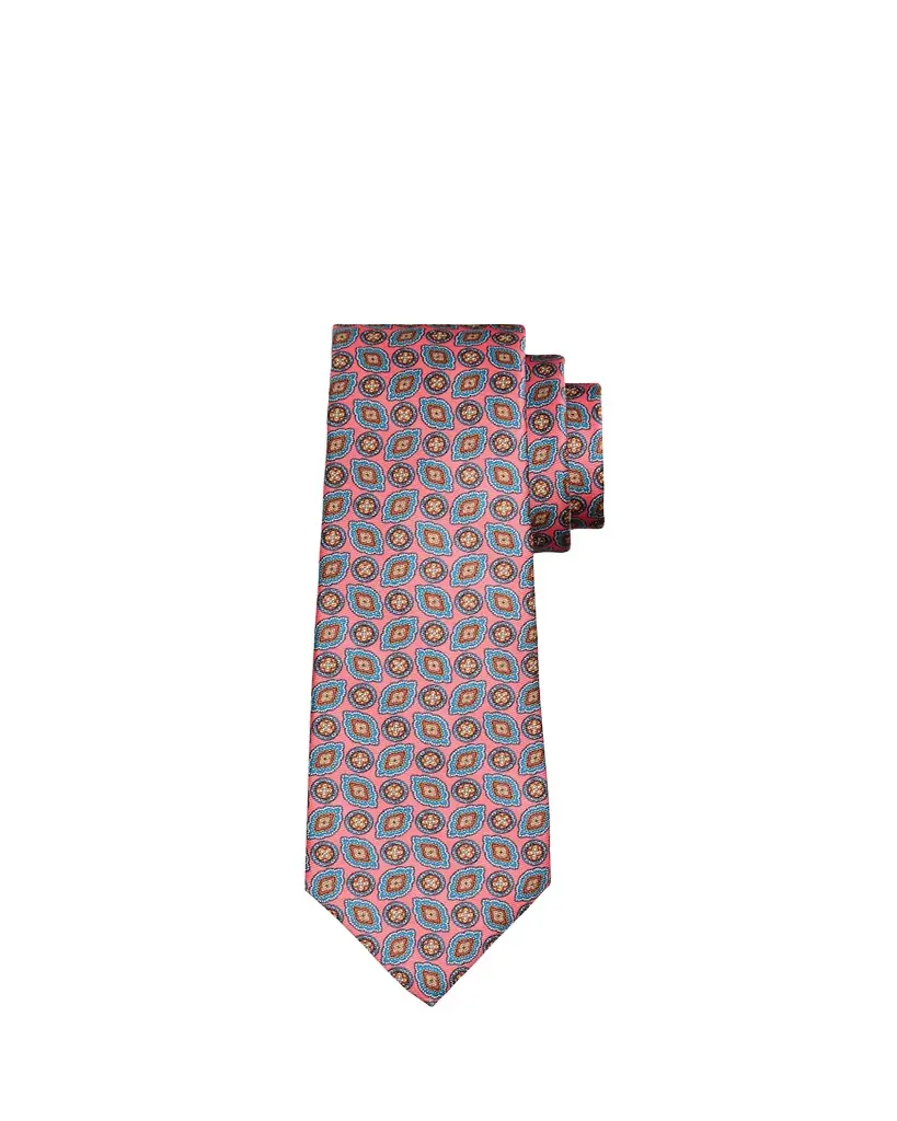 Kiton Men's Intricate Medallion Silk Tie | Image 1 Kiton Men's Intricate Medallion Silk Tie | Image 1